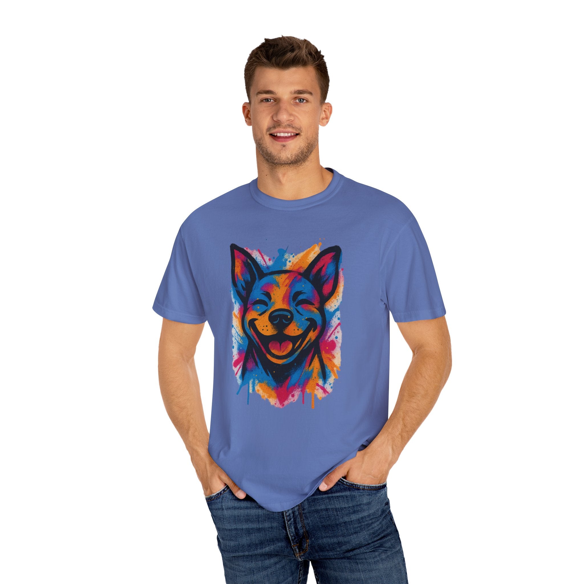 Color Splash Husky T-Shirt — Vibrant Watercolor Dog Tee