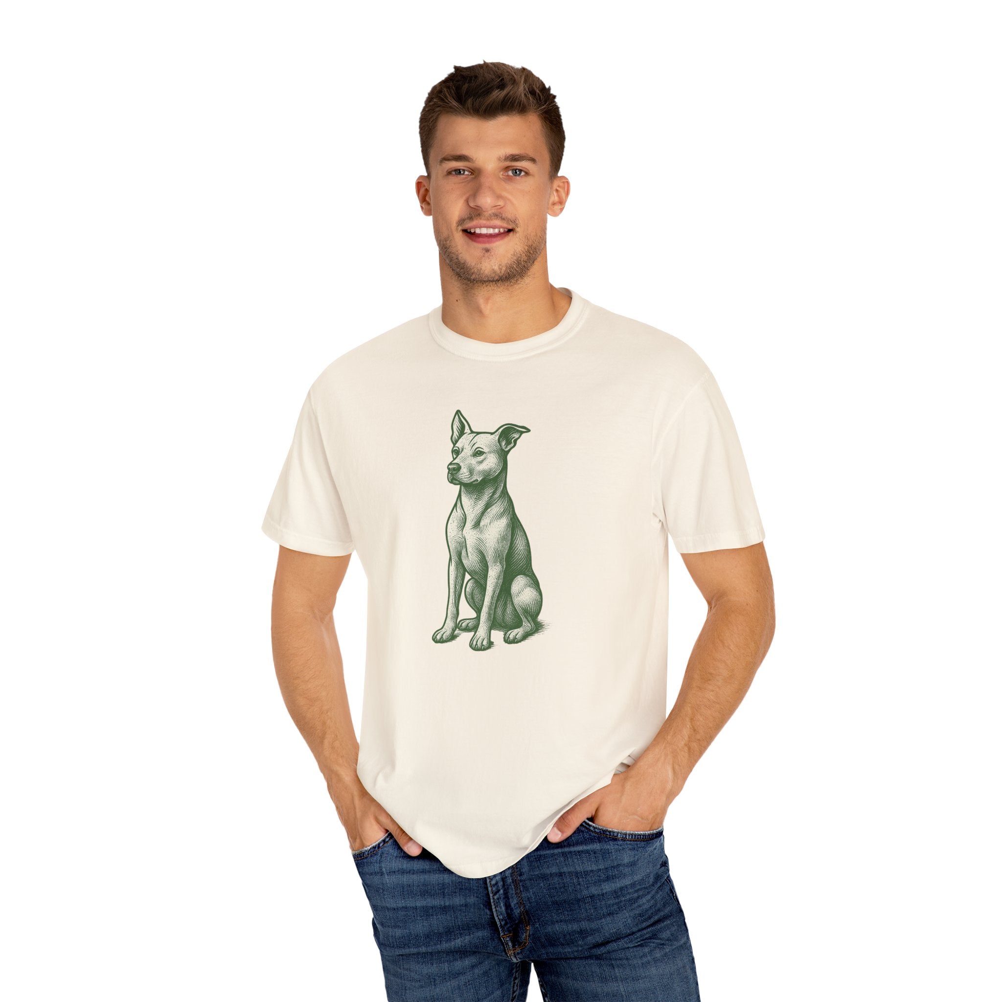 Dog Rescue T-shirt - Detailed Stoic Zen Illustration