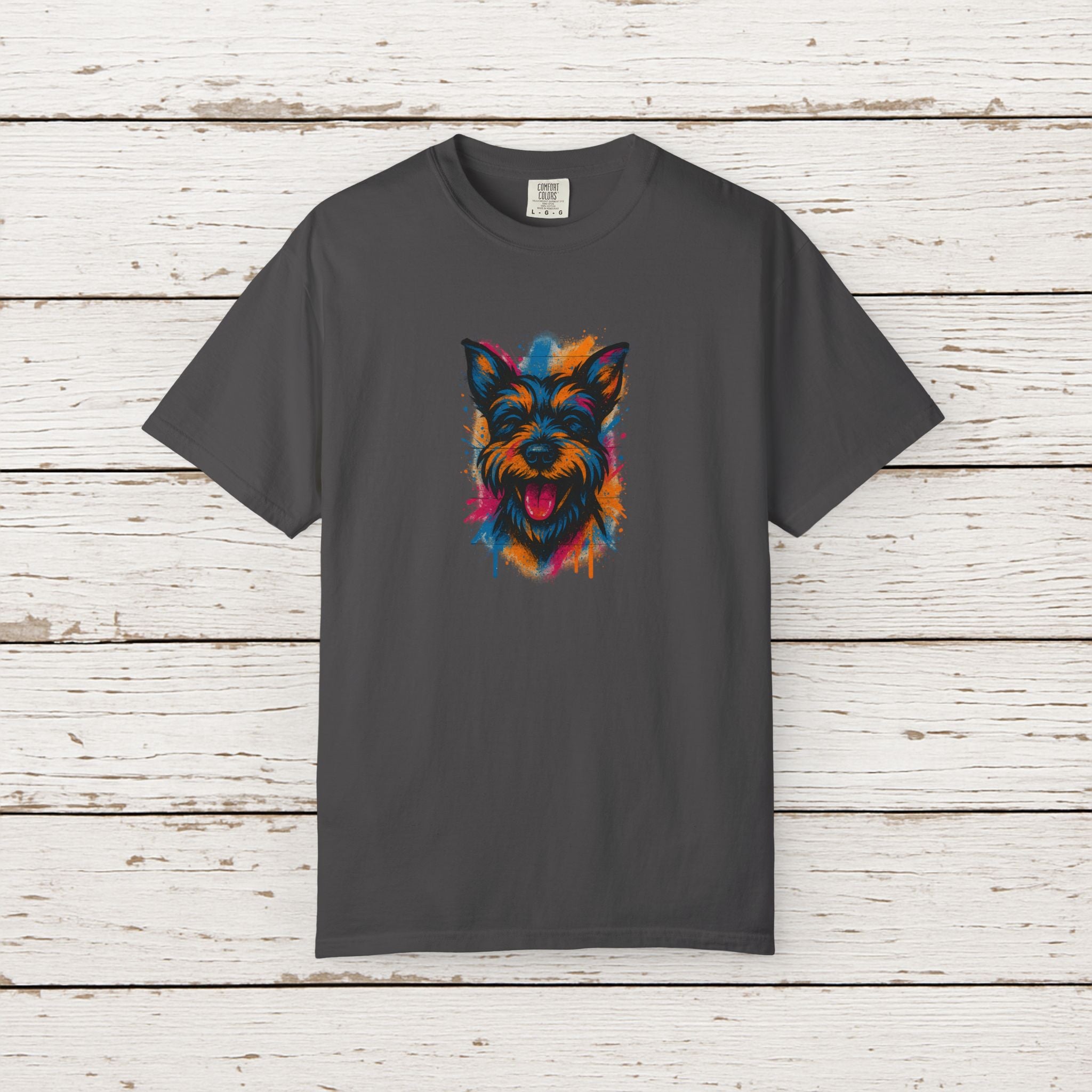 Colorful Yorkshire Terrier T-Shirt — Vibrant Dog Portrait Tee