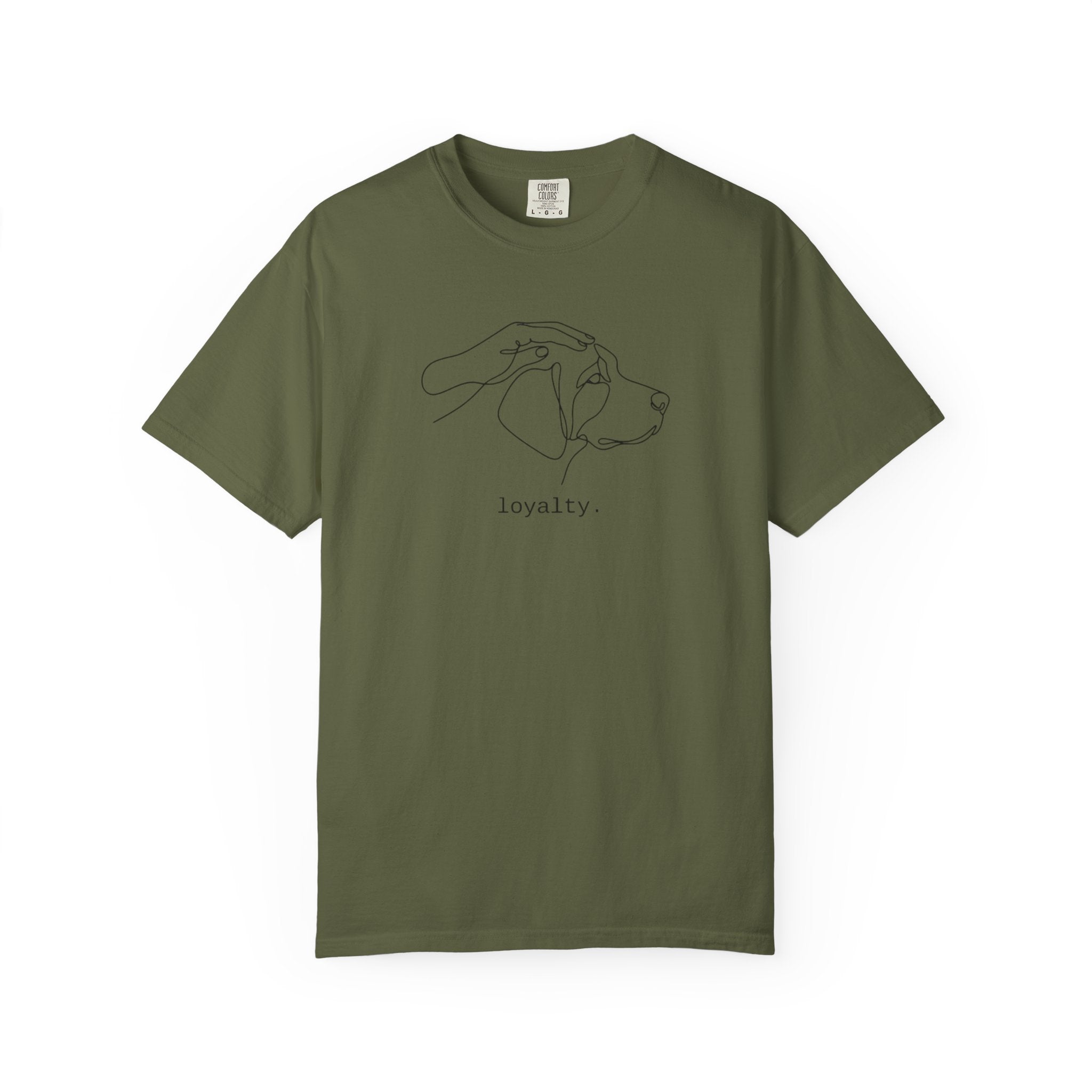 Loyalty Dog Line Art T-Shirt
