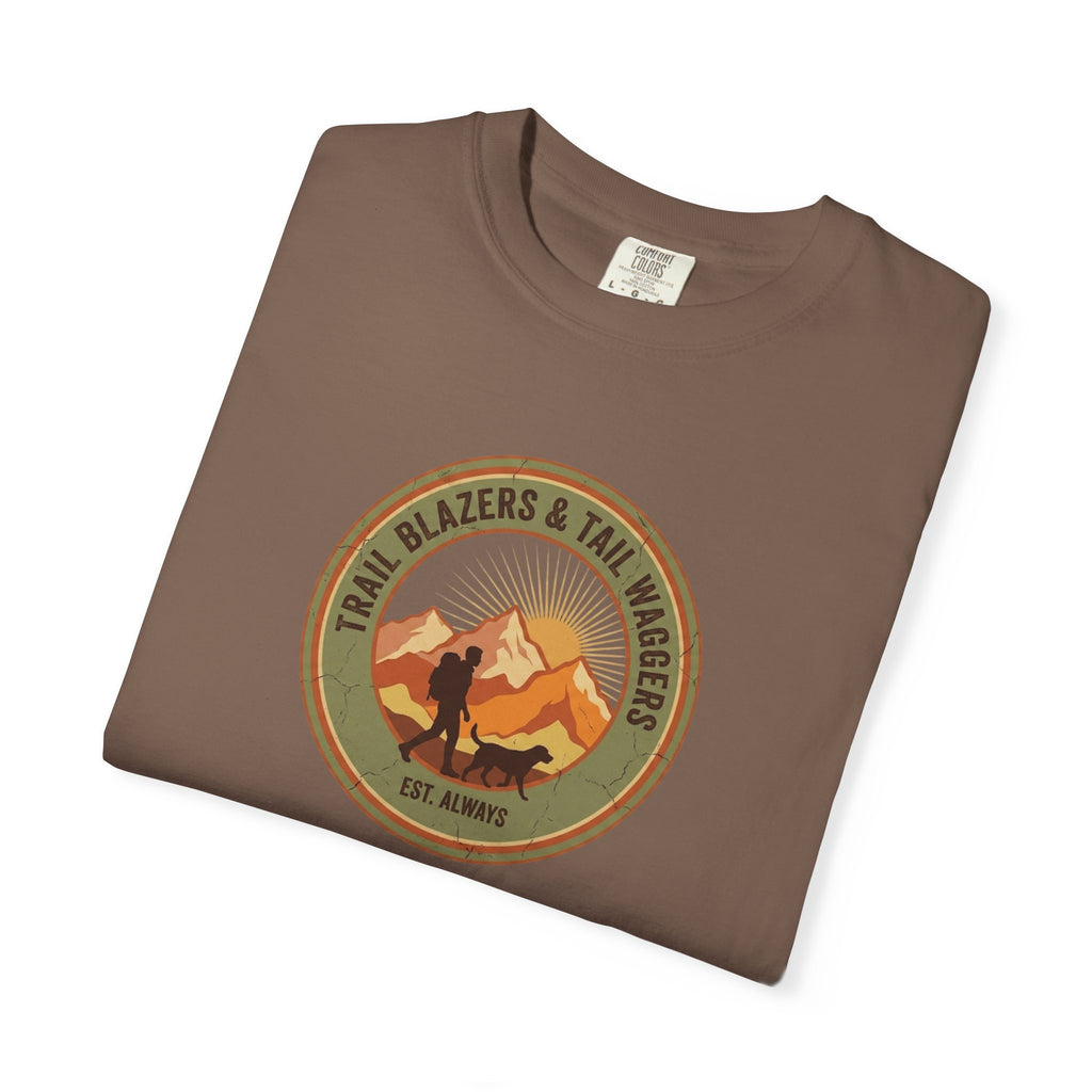 Adventure Mountains T-Shirt — The Trails Less Traveled Patch Graphic