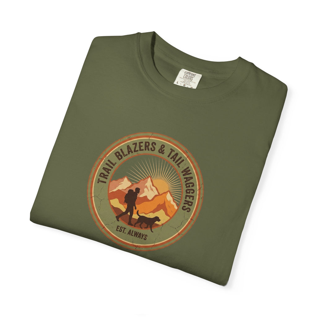 Adventure Mountains T-Shirt — The Trails Less Traveled Patch Graphic