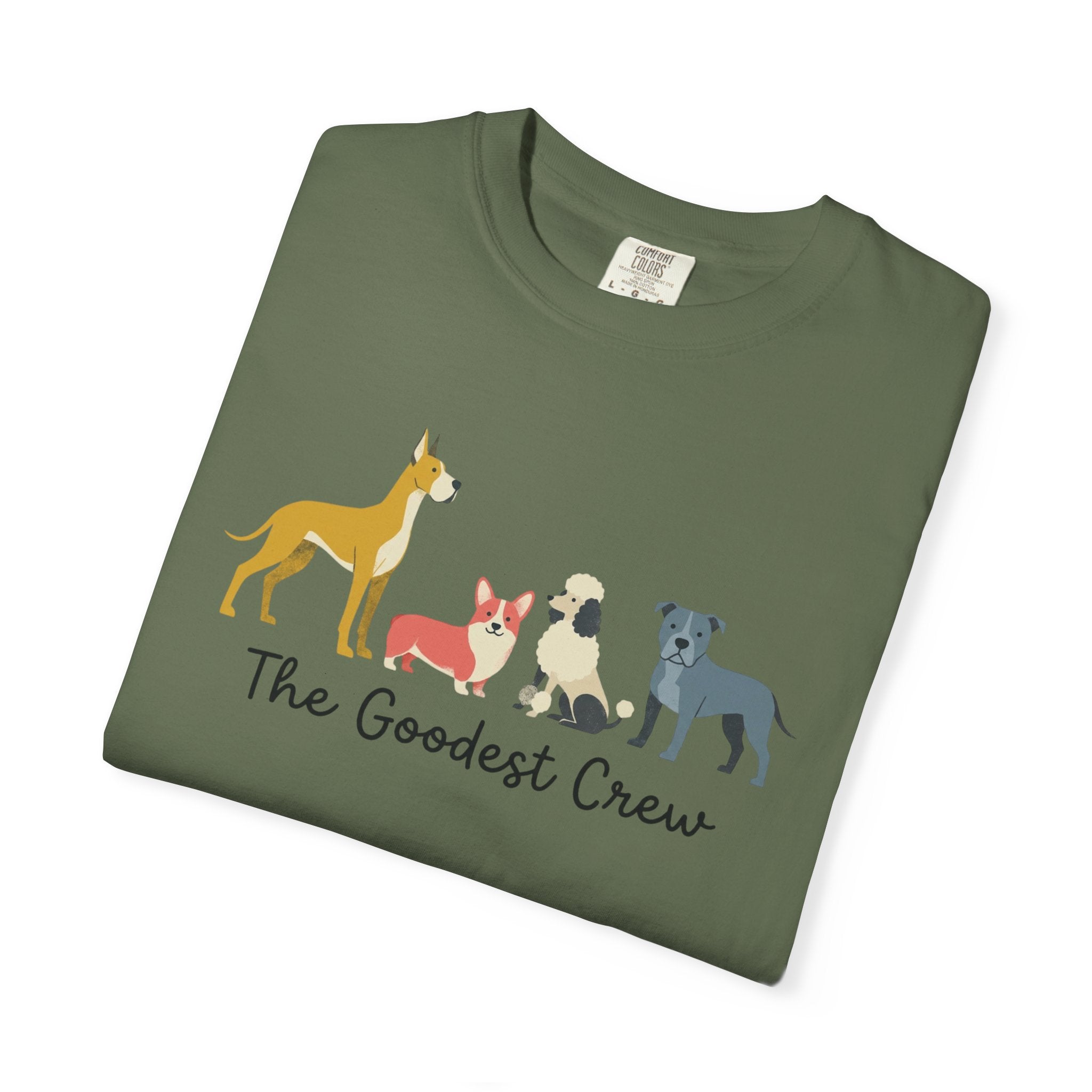 T-Shirt — "The Goodest Crew" Cute Dog Pack Graphic Tee