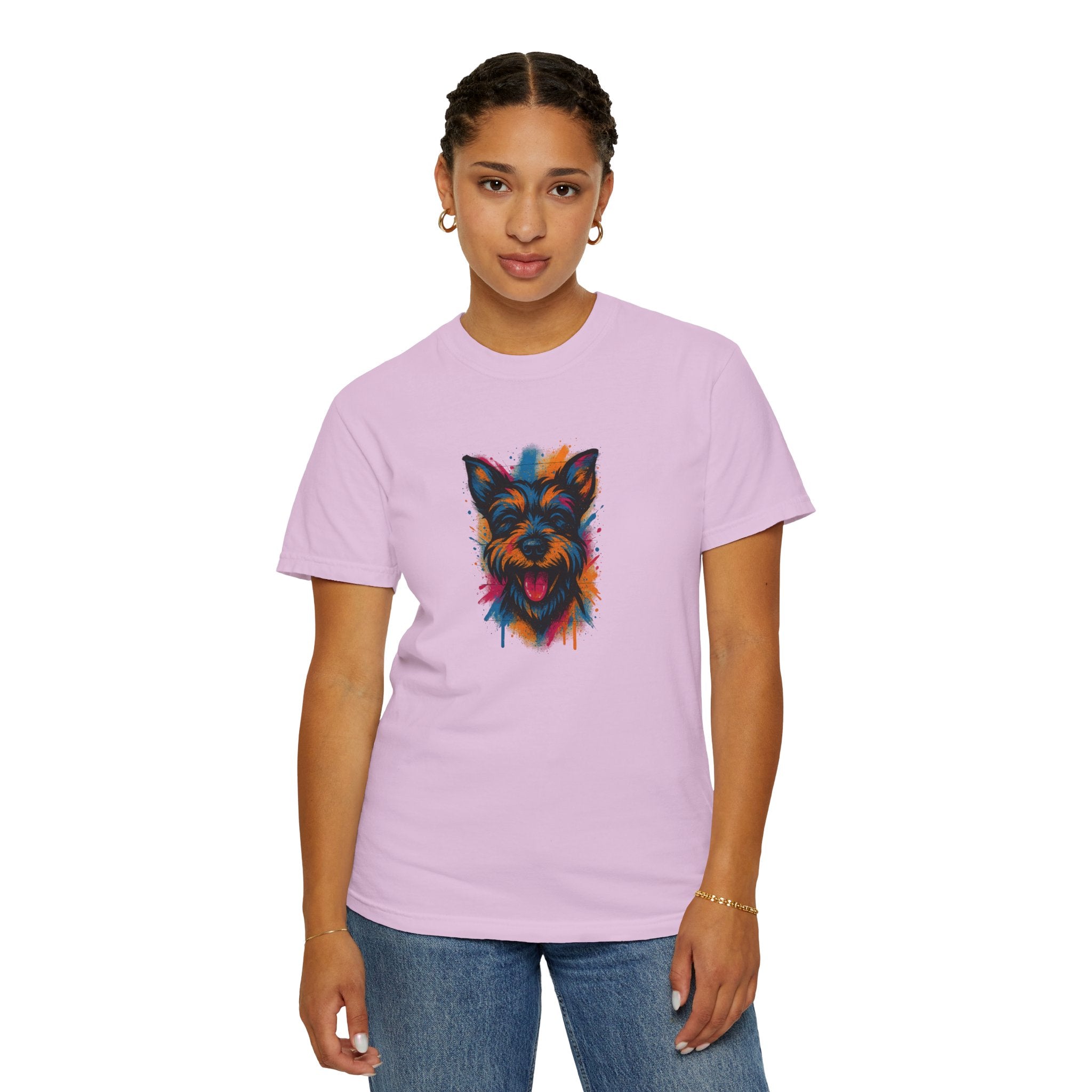 Colorful Yorkshire Terrier T-Shirt — Vibrant Dog Portrait Tee