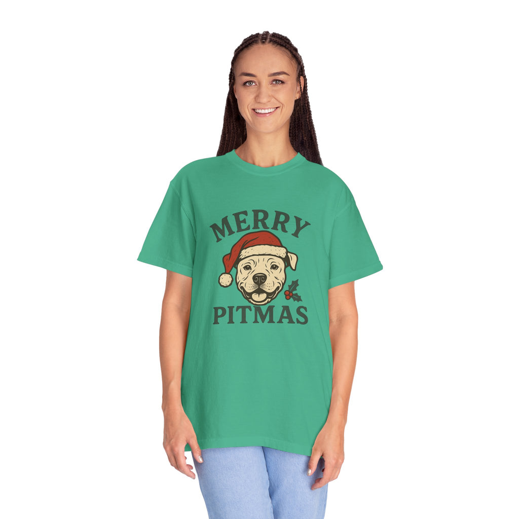 Merry Pitmas T-Shirt for Dog Lovers