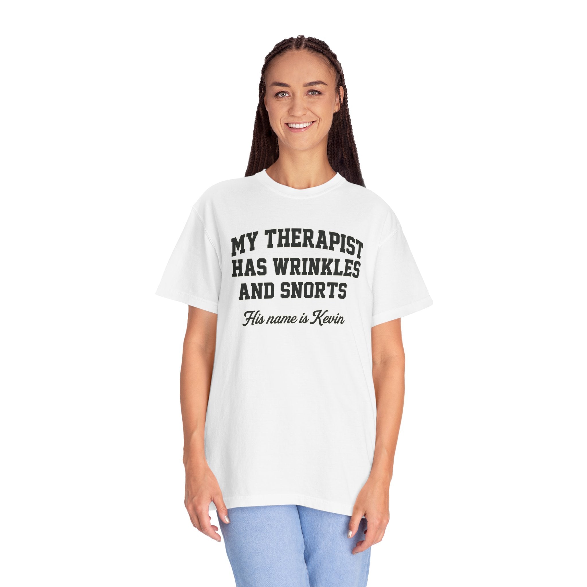 French Bulldog Lover Tee - “My Therapist Has Wrinkles & Snorts” (Funny Dog Shirt)