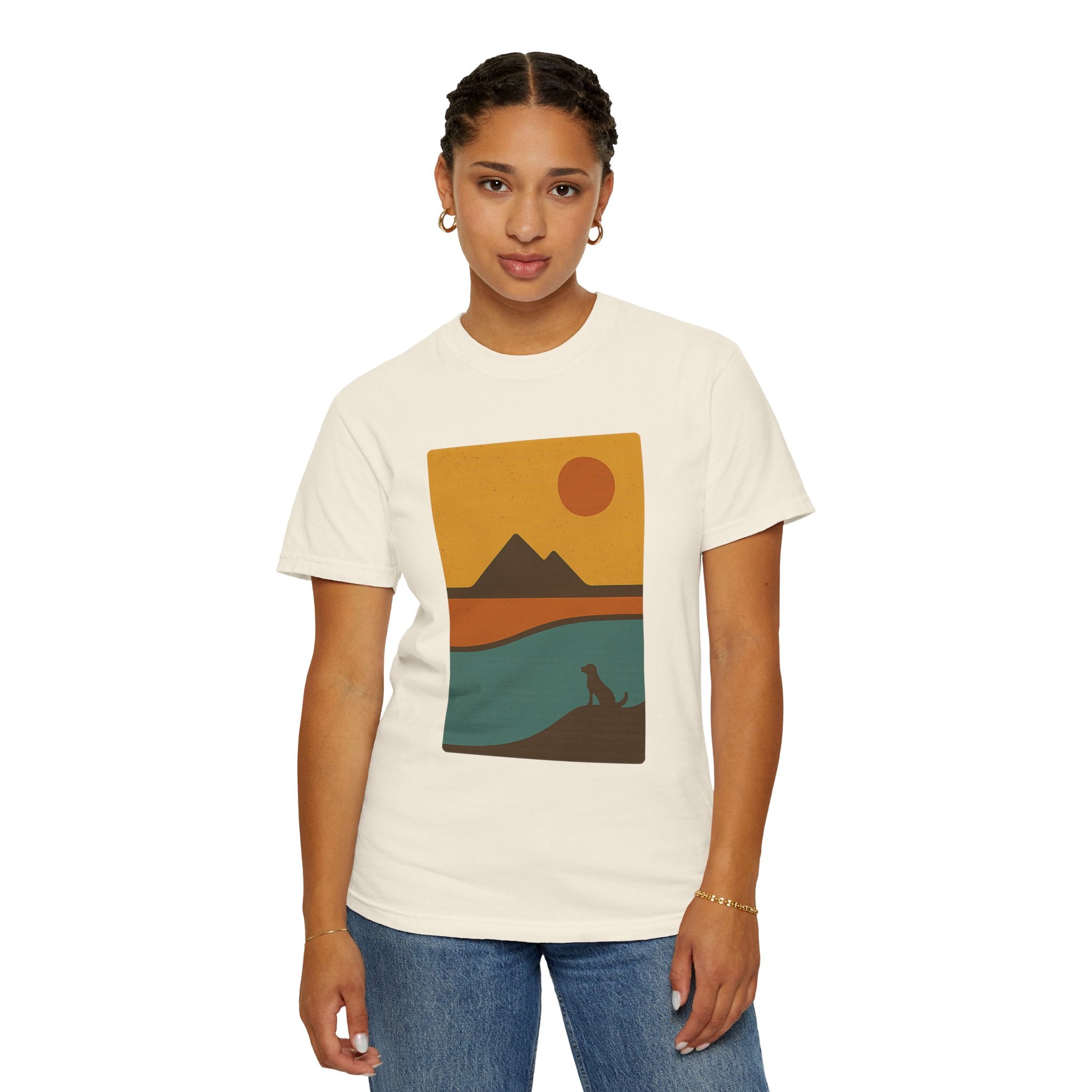 Sunset Landscape Dog T-Shirt