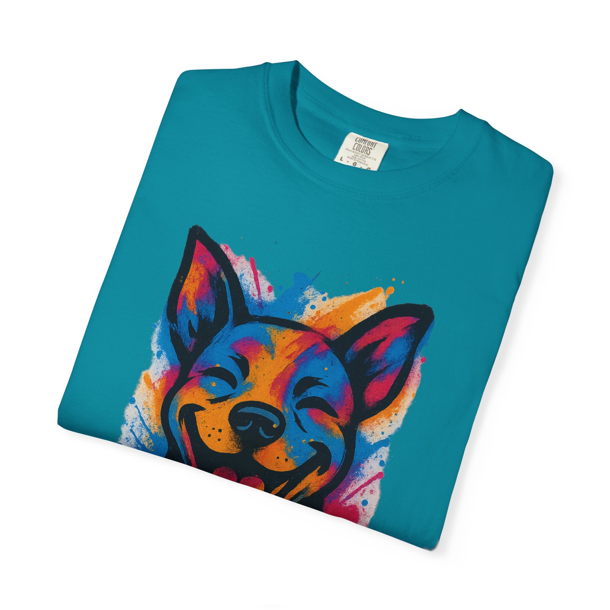 Color Splash Husky T-Shirt — Vibrant Watercolor Dog Tee