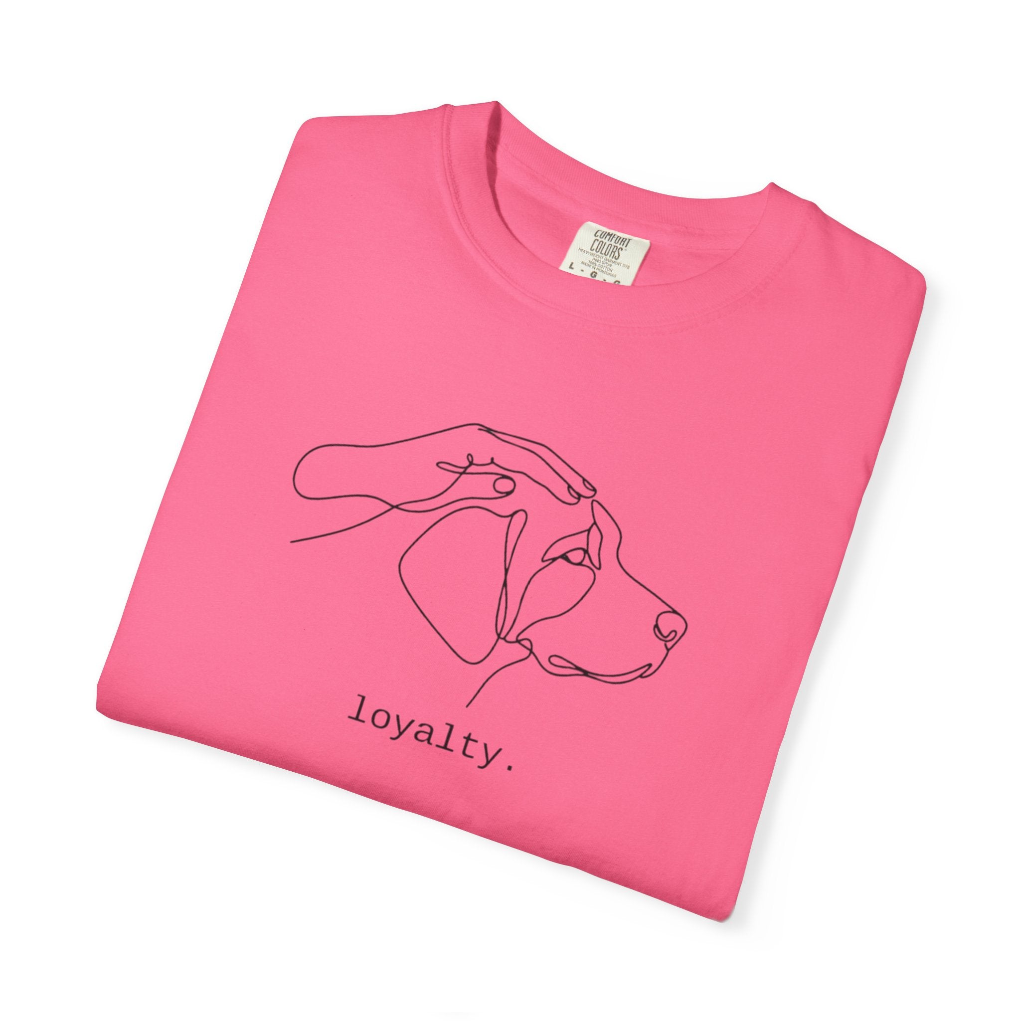 Loyalty Dog Line Art T-Shirt