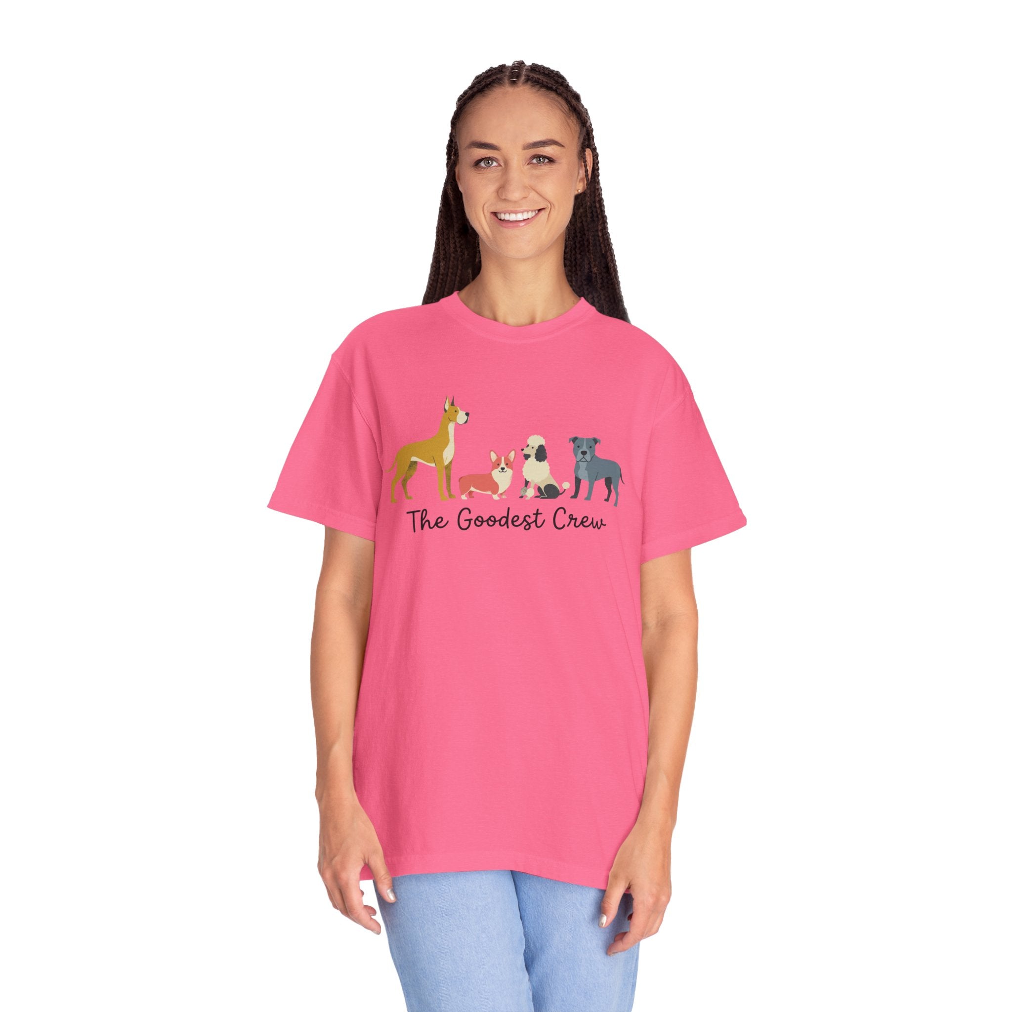 T-Shirt — "The Goodest Crew" Cute Dog Pack Graphic Tee
