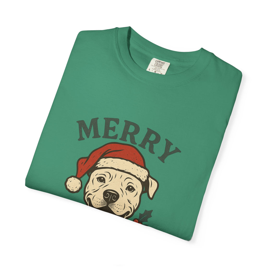 Merry Pitmas T-Shirt for Dog Lovers