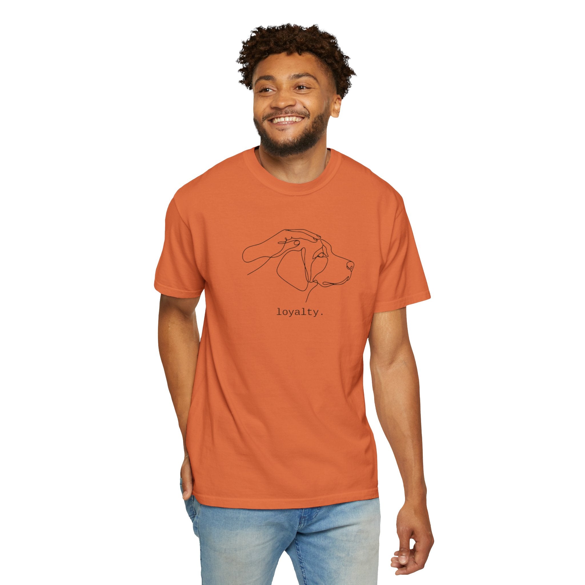 Loyalty Dog Line Art T-Shirt